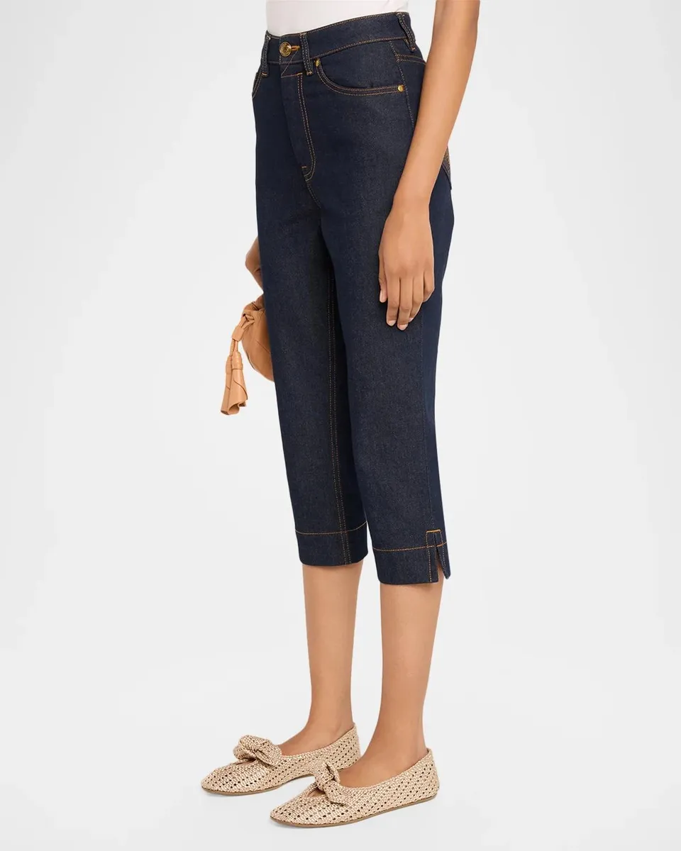 Zimmermann Clash Denim Capri Pants | Thumbnail 4