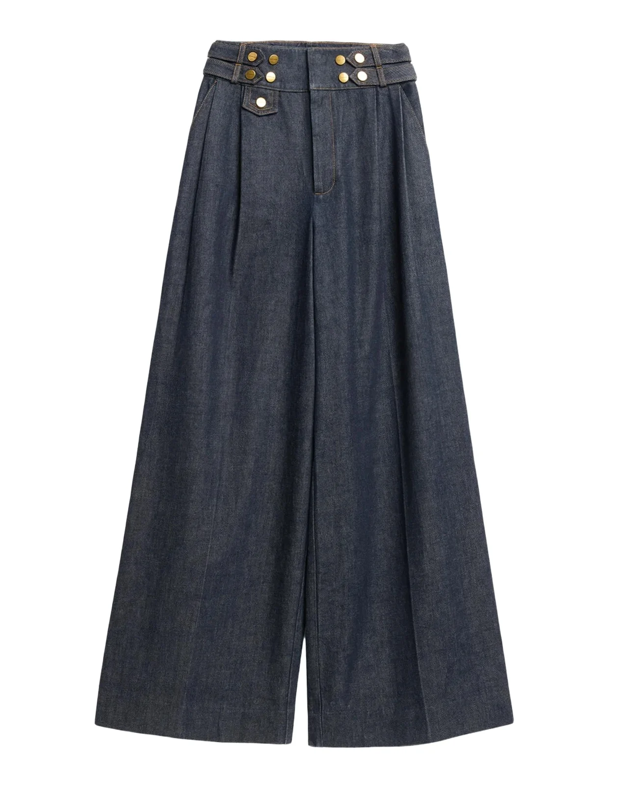 Zimmermann High-Rise Wide-Leg Tailored Denim Pants