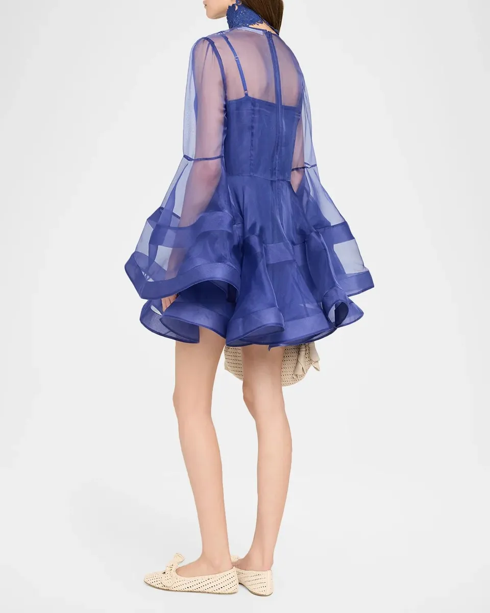 Zimmermann Clash Lantern Mini Dress | Thumbnail 3