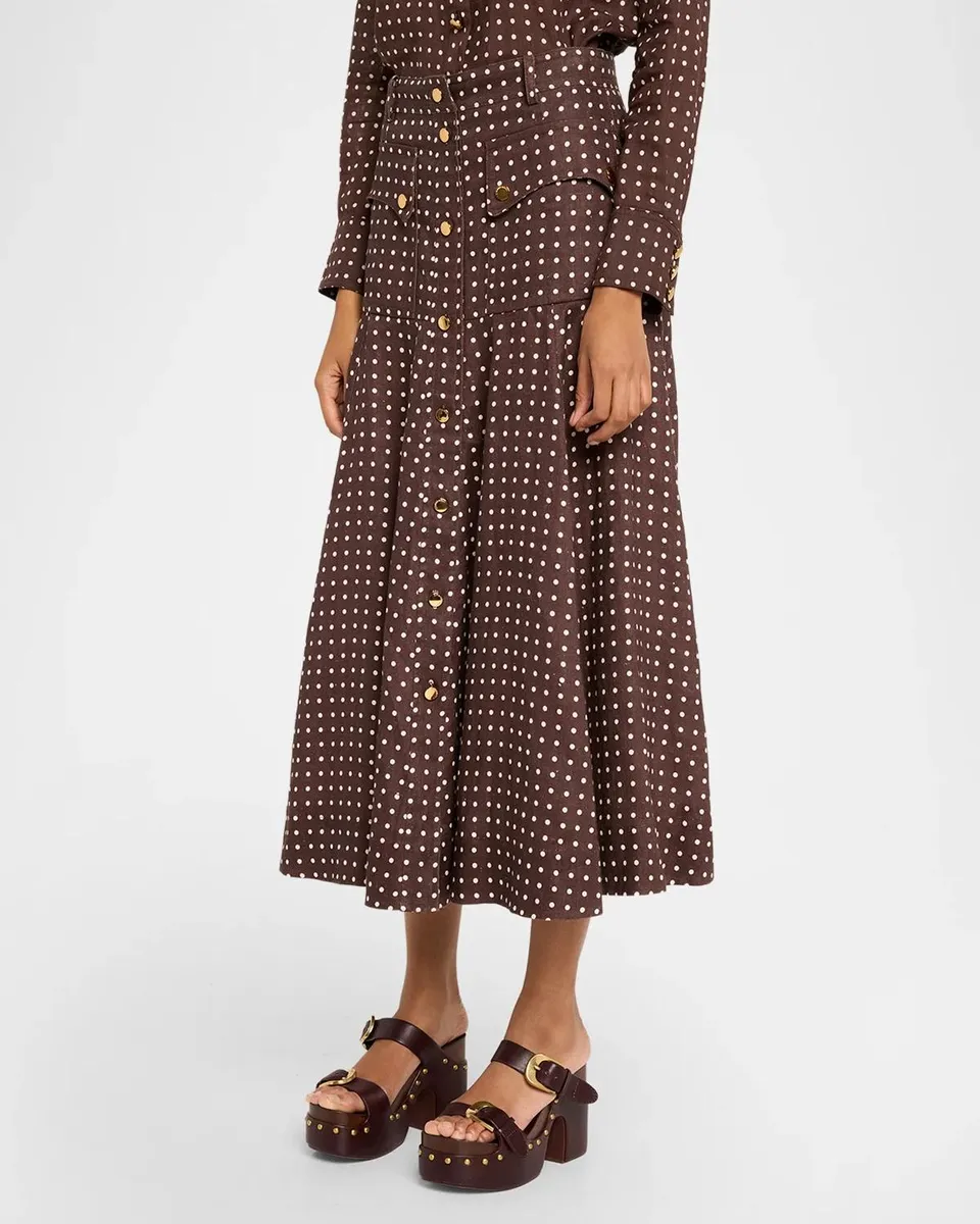 Zimmermann Cargo Linen Midi Skirt | Thumbnail 4 Zimmermann Cargo Linen Midi Skirt | Thumbnail 4