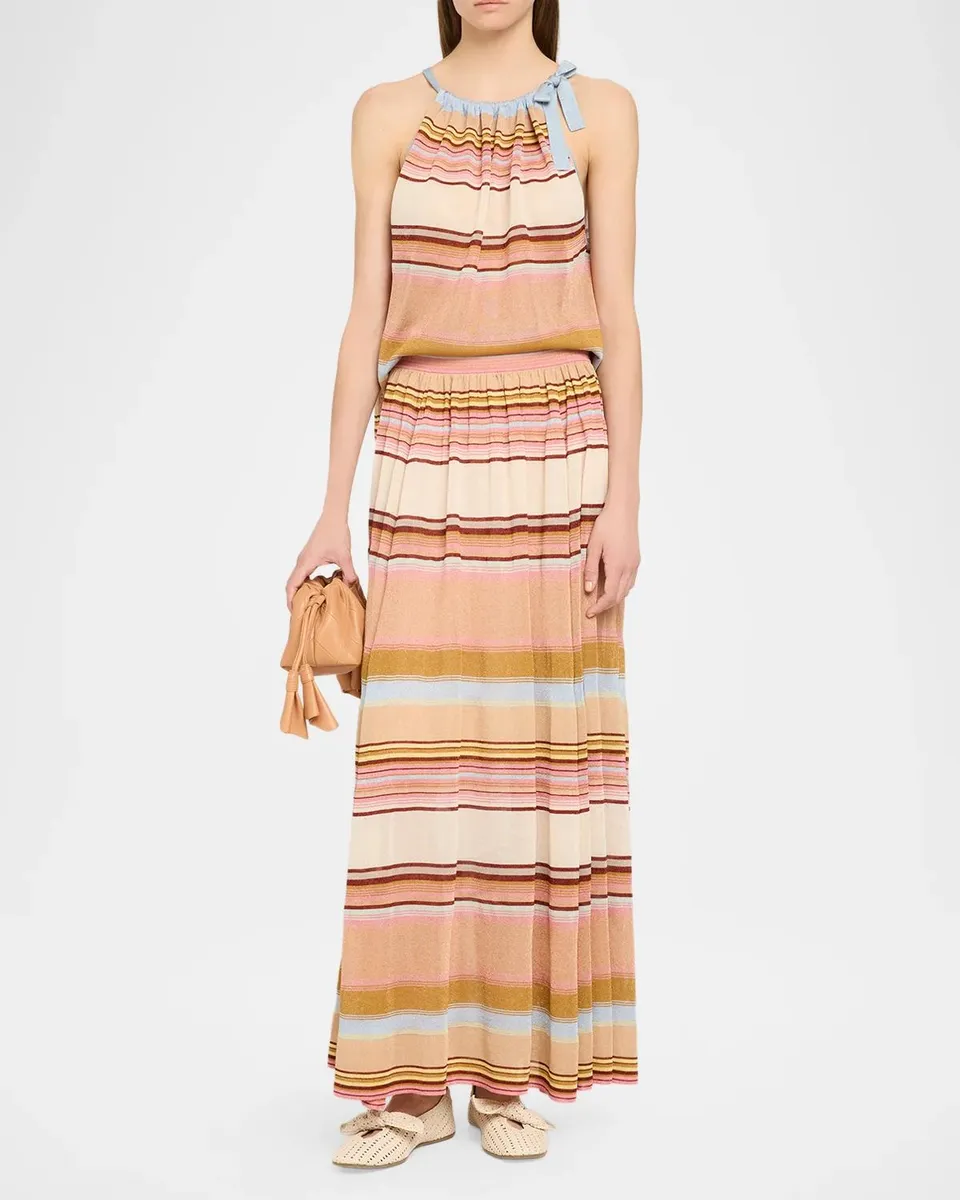 Zimmermann Fairlight Stripe Tie-Neck Top | Thumbnail 2