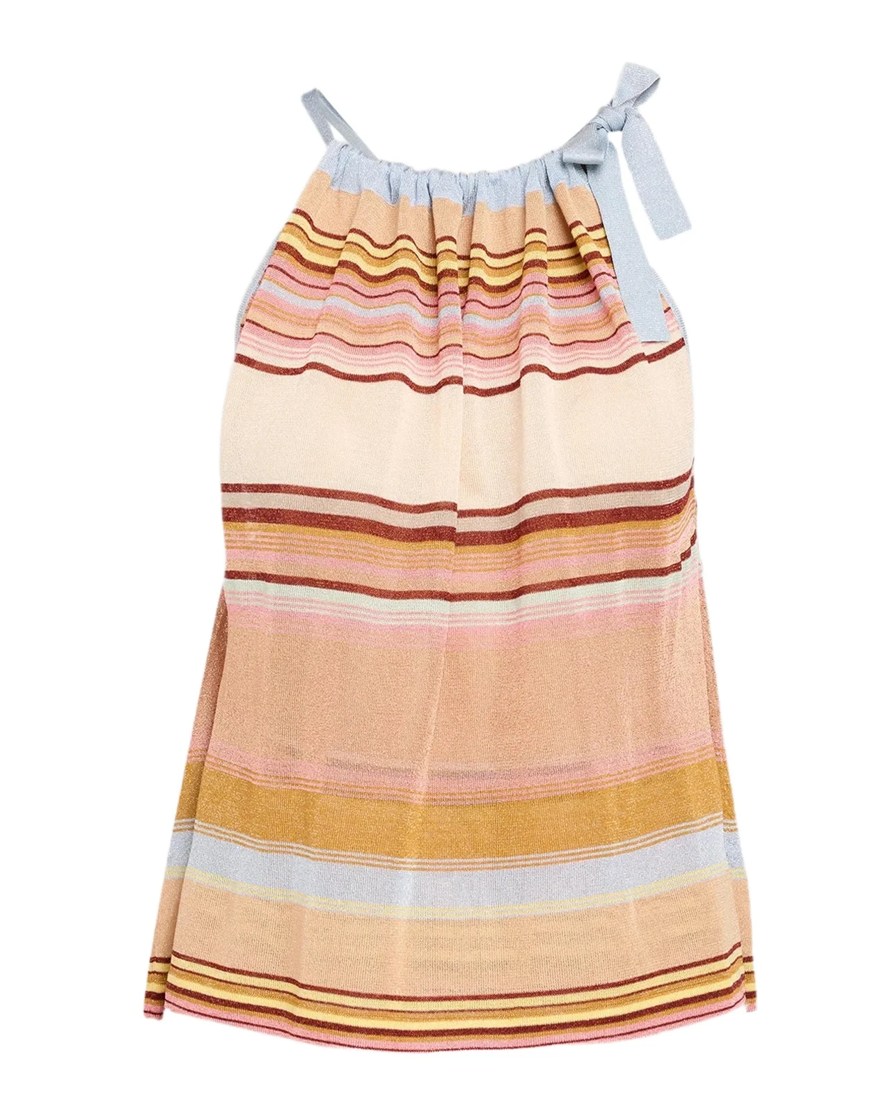 Zimmermann Fairlight Stripe Tie-Neck Top