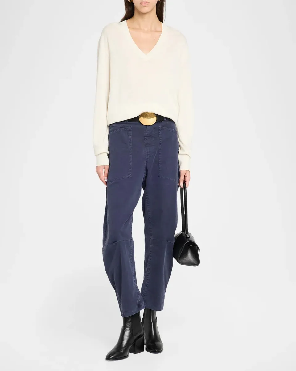 Nili Lotan Shon Mid-Rise Cropped Pants | Thumbnail 2 Nili Lotan Shon Mid-Rise Cropped Pants | Thumbnail 2