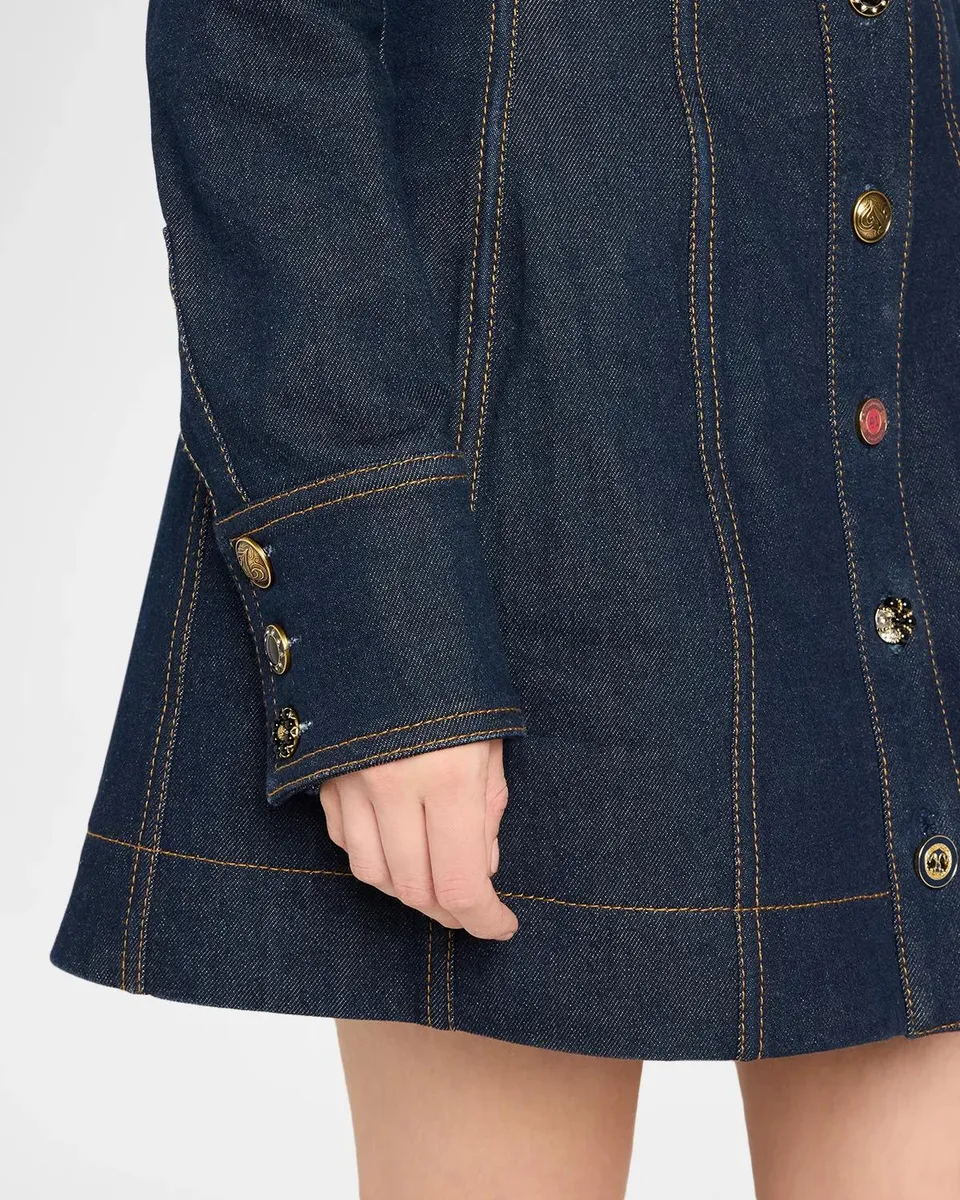 Zimmermann Clash Denim Boatneck Mini Dress | Thumbnail 5 Zimmermann Clash Denim Boatneck Mini Dress | Thumbnail 5