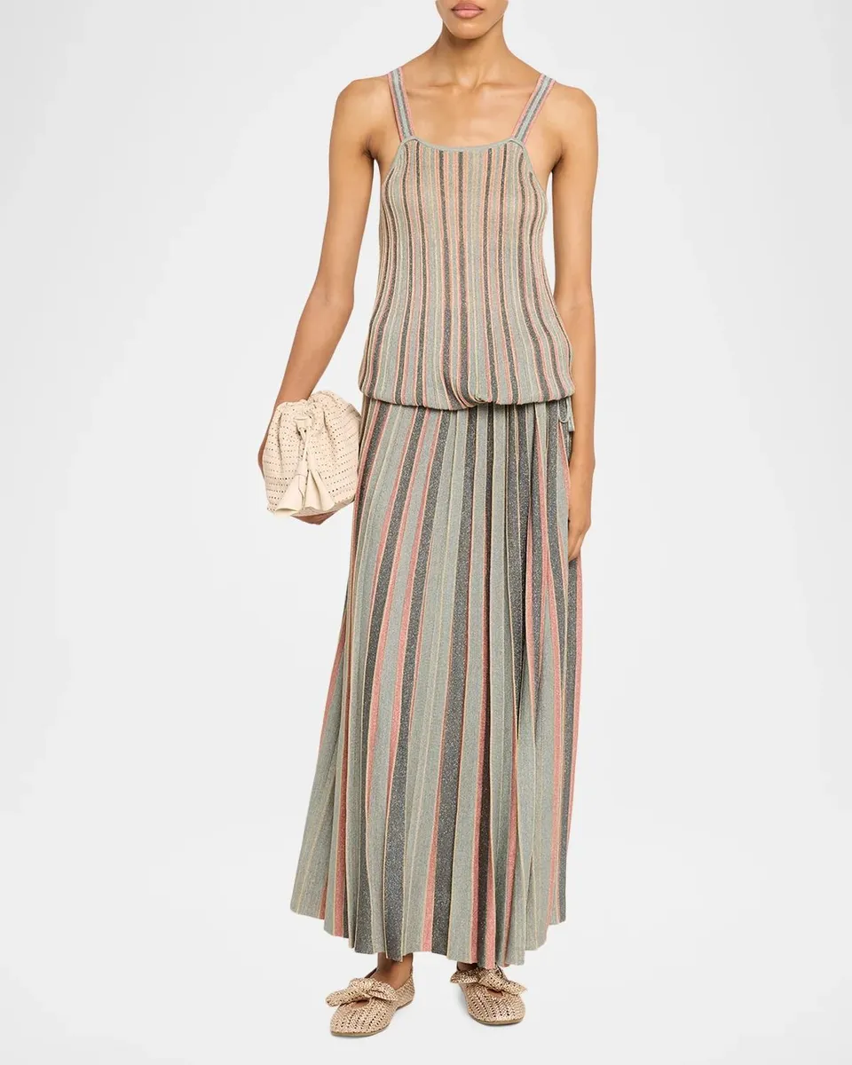 Zimmermann Echo Metallic Stripe Dress | Thumbnail 2