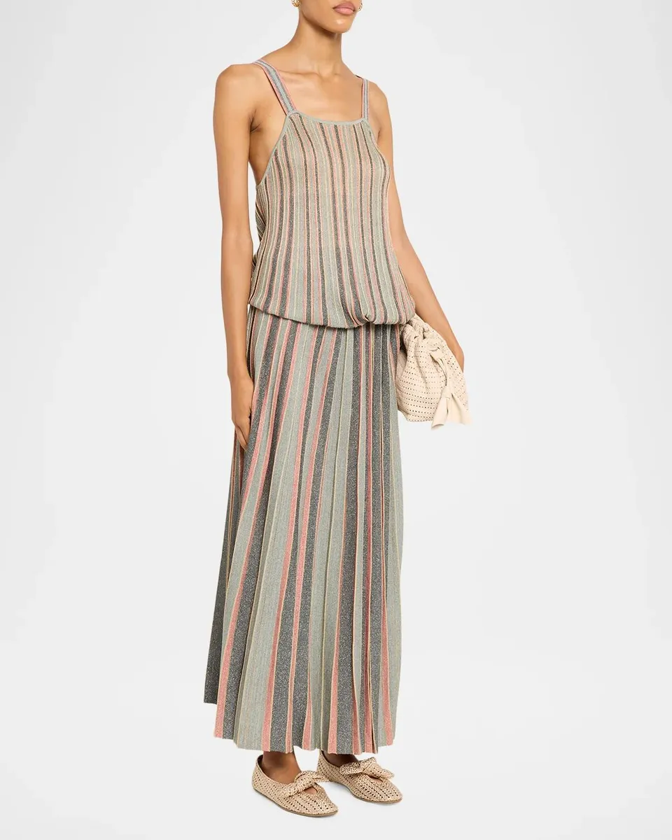 Zimmermann Echo Metallic Stripe Dress | Thumbnail 4