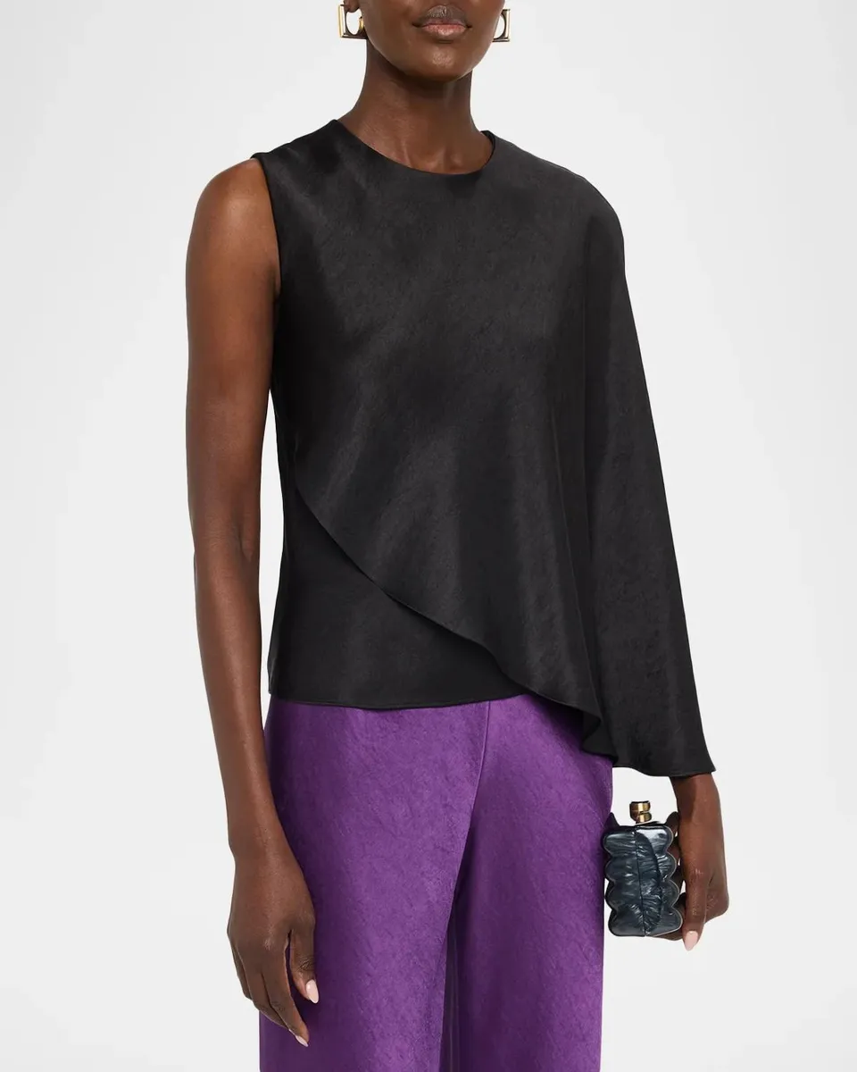 Vince Asymmetric Draped Top | Thumbnail 4 Vince Asymmetric Draped Top | Thumbnail 4
