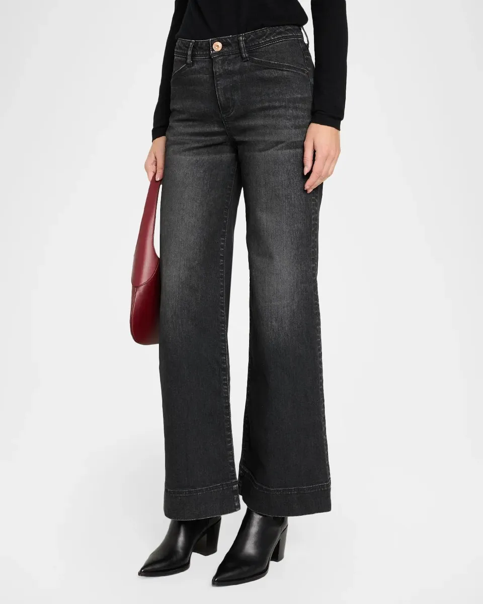 Moussy Vintage Pintuck Flare Jeans | Thumbnail 4