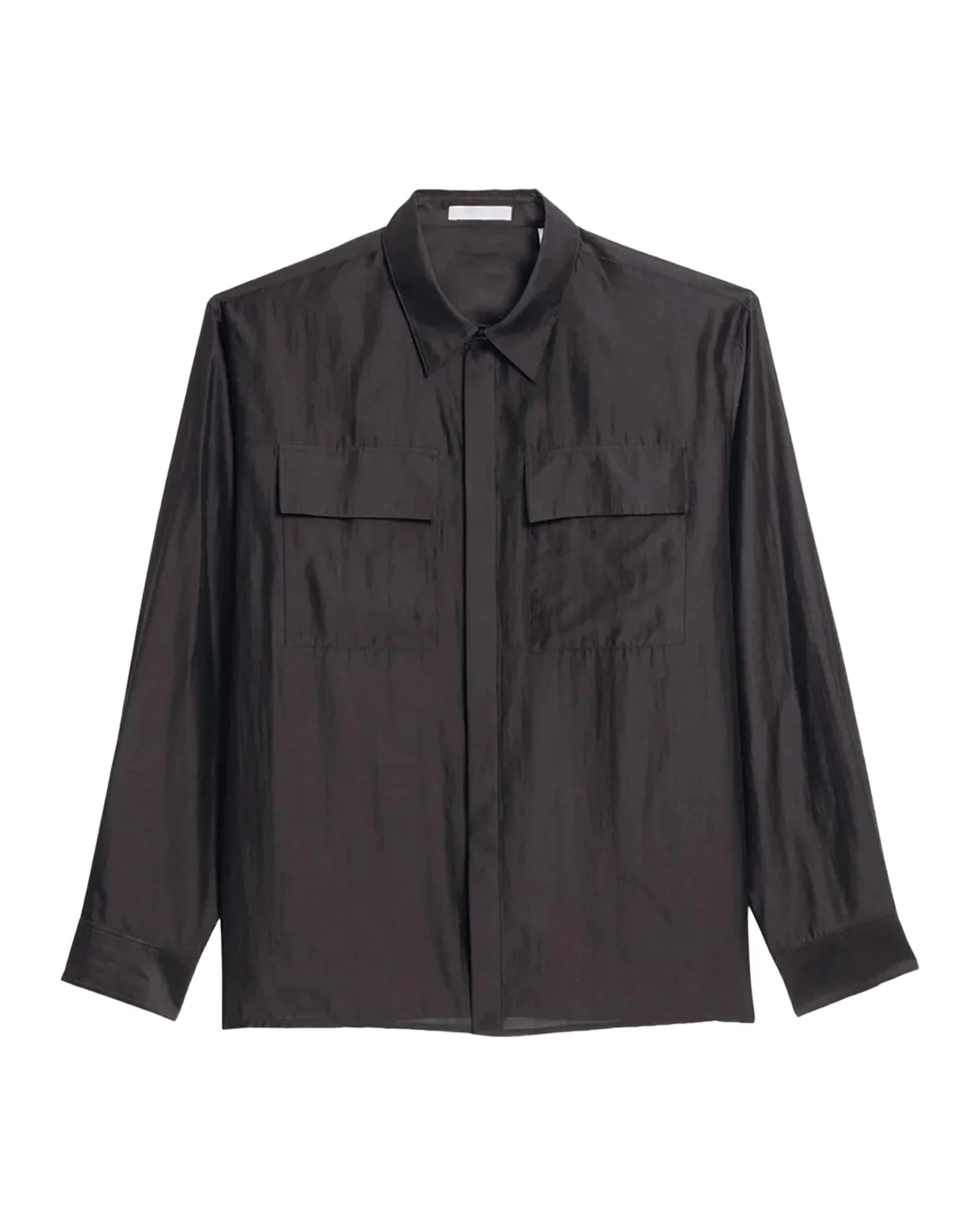 Helmut Lang Men's Sheer Cargo-Pocket Button-Front Shirt