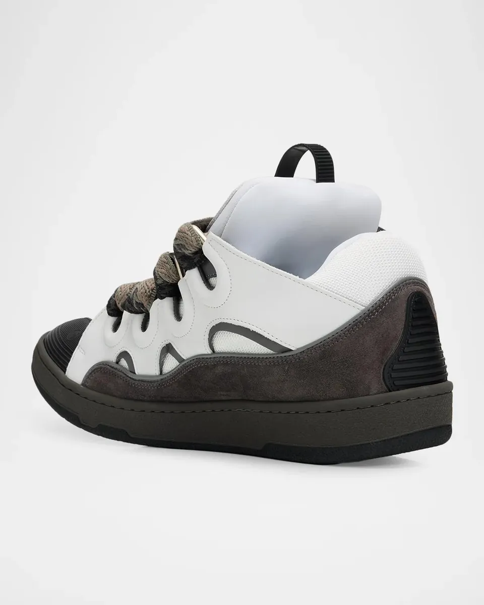 Lanvin Men's Curb Bicolor Sneakers | Thumbnail 4 Lanvin Men's Curb Bicolor Sneakers | Thumbnail 4