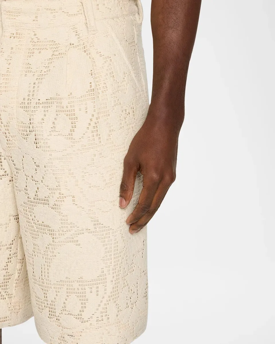 Simkhai Men's Orion Pleated Lace Shorts | Thumbnail 5 Simkhai Men's Orion Pleated Lace Shorts | Thumbnail 5