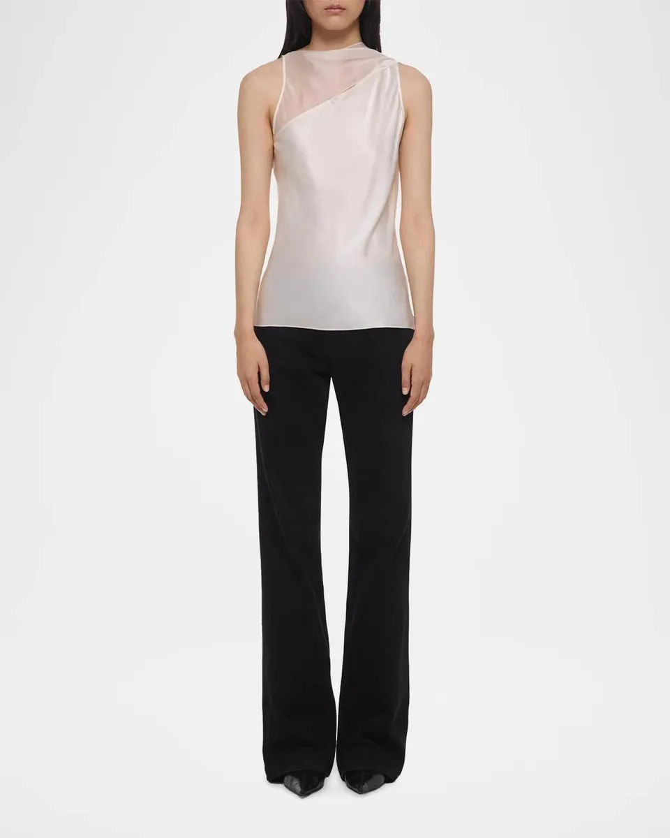 Helmut Lang Asymmetric Silk Scarf Top | Thumbnail 2 Helmut Lang Asymmetric Silk Scarf Top | Thumbnail 2