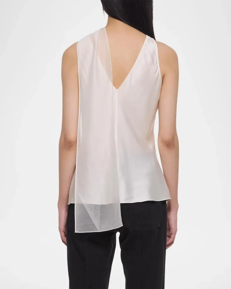 Helmut Lang Asymmetric Silk Scarf Top | Thumbnail 3 Helmut Lang Asymmetric Silk Scarf Top | Thumbnail 3