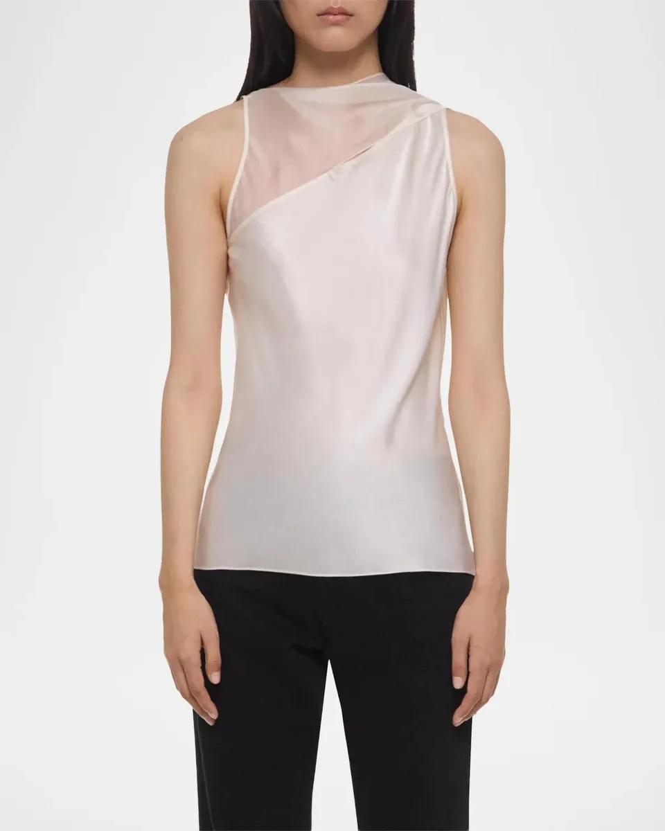 Helmut Lang Asymmetric Silk Scarf Top | Thumbnail 4 Helmut Lang Asymmetric Silk Scarf Top | Thumbnail 4