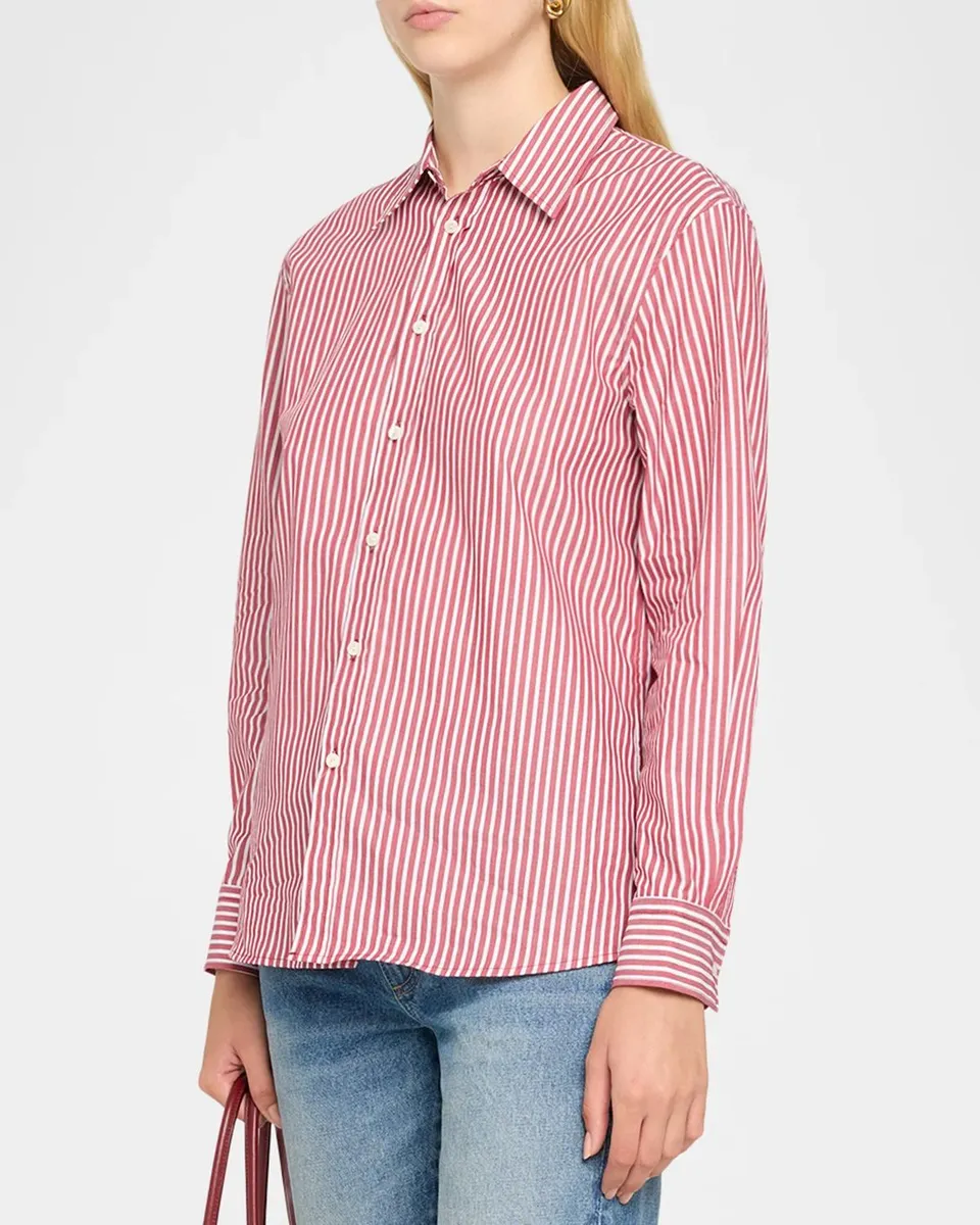 Nili Lotan Raphael Striped Cotton Shirt | Thumbnail 4