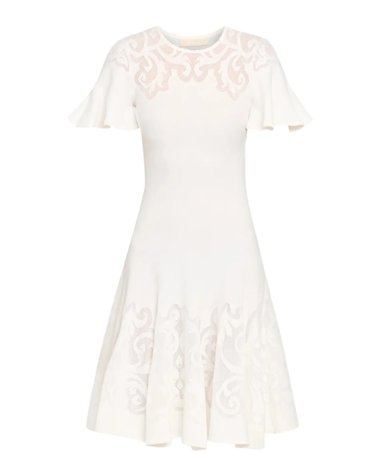 Ulla Johnson Tahlia Scrollwork Knit Knee-Length Dress