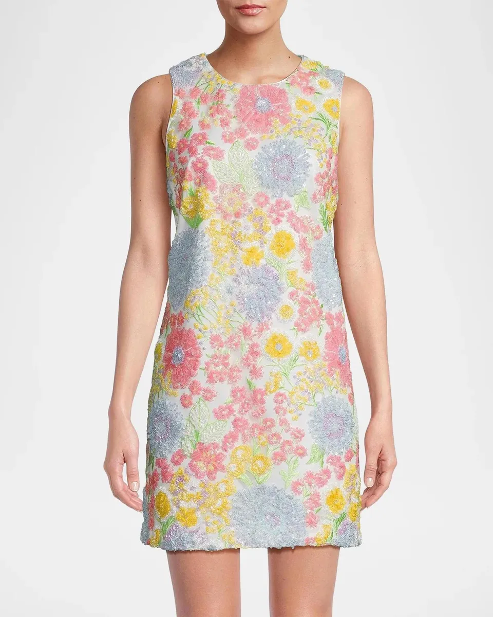 Lilly Pulitzer Airbella Floral Sequined Shift Dress | Thumbnail 4 Lilly Pulitzer Airbella Floral Sequined Shift Dress | Thumbnail 4