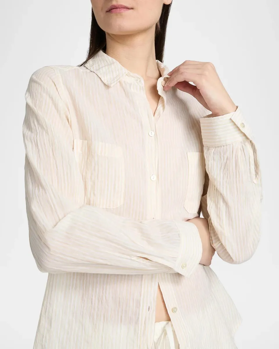 Lilly Pulitzer Sea View Oxford Striped Shirt | Thumbnail 5