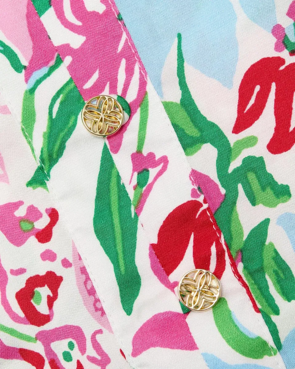 Lilly Pulitzer Japhia Glowing Gardens Printed Long-Sleeve Blouse | Thumbnail 6 Lilly Pulitzer Japhia Glowing Gardens Printed Long-Sleeve Blouse | Thumbnail 6