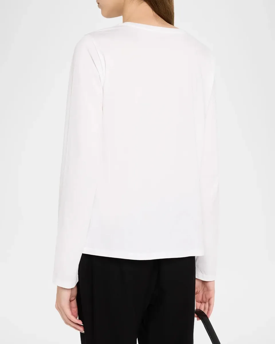 Eileen Fisher Round-Neck Long-Sleeve Tee | Thumbnail 3 Eileen Fisher Round-Neck Long-Sleeve Tee | Thumbnail 3