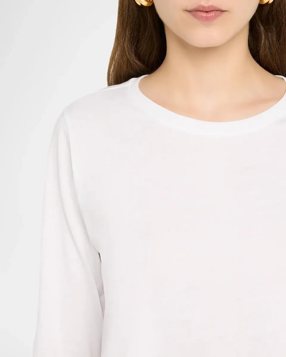 Eileen Fisher Round-Neck Long-Sleeve Tee | Thumbnail 5 Eileen Fisher Round-Neck Long-Sleeve Tee | Thumbnail 5