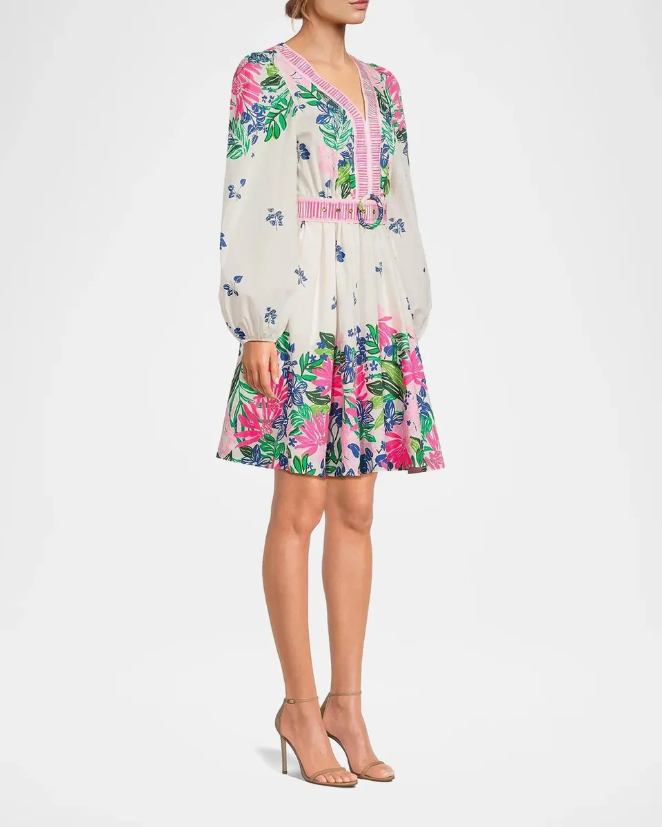 Lilly Pulitzer Chyanna Floral Cotton Belted Minidress | Thumbnail 6 Lilly Pulitzer Chyanna Floral Cotton Belted Minidress | Thumbnail 6