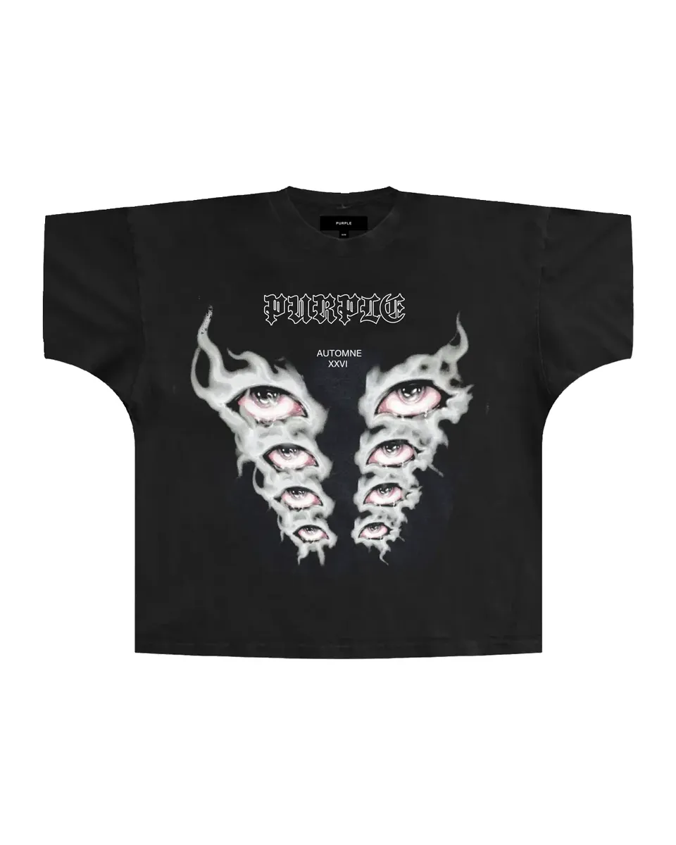 PURPLE Men's Eye Graphic Logo T-Shirt | Thumbnail 2