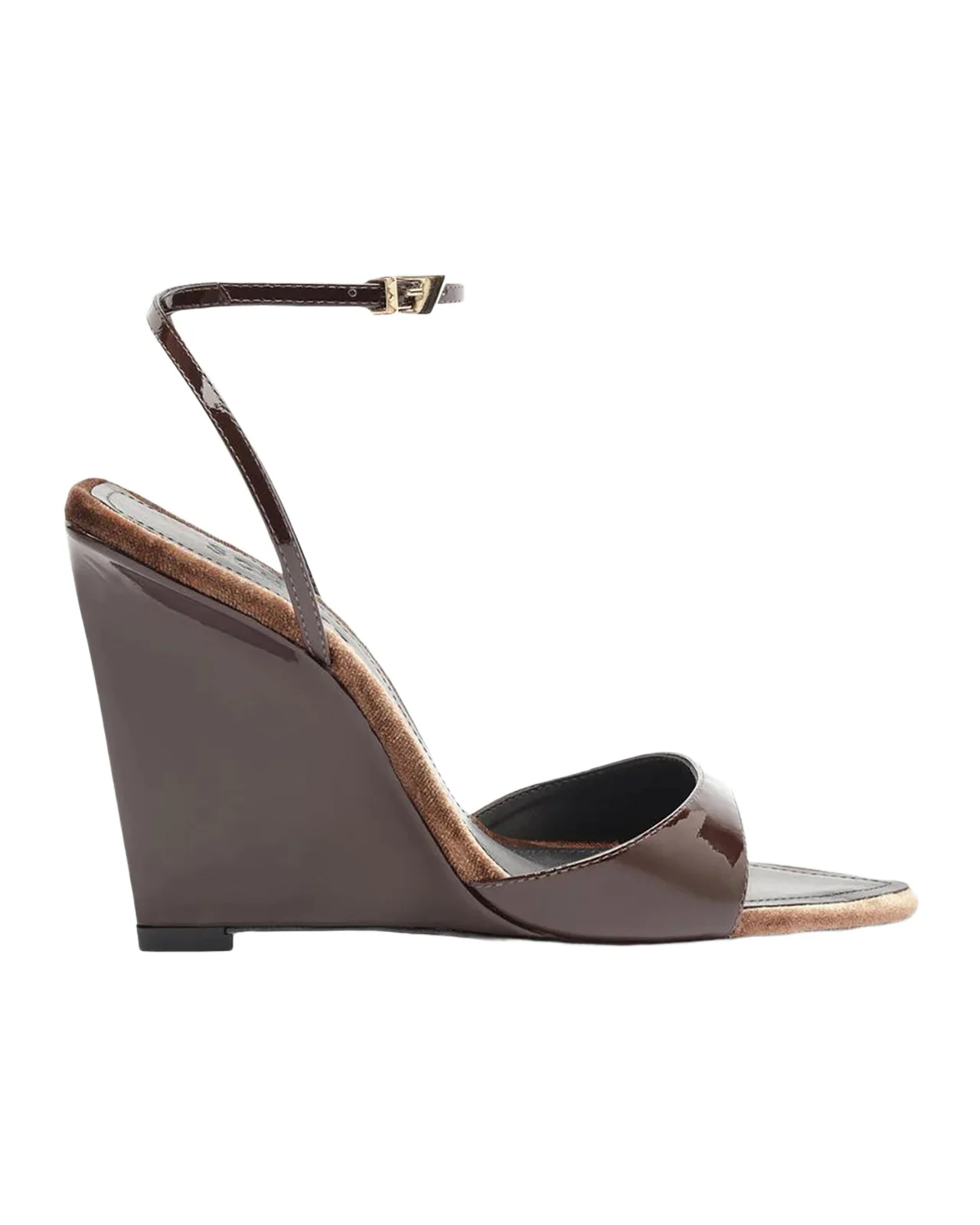 105mm Elodie Patent Leather Ankle-Strap Sandals 105mm Elodie Patent Leather Ankle-Strap Sandals