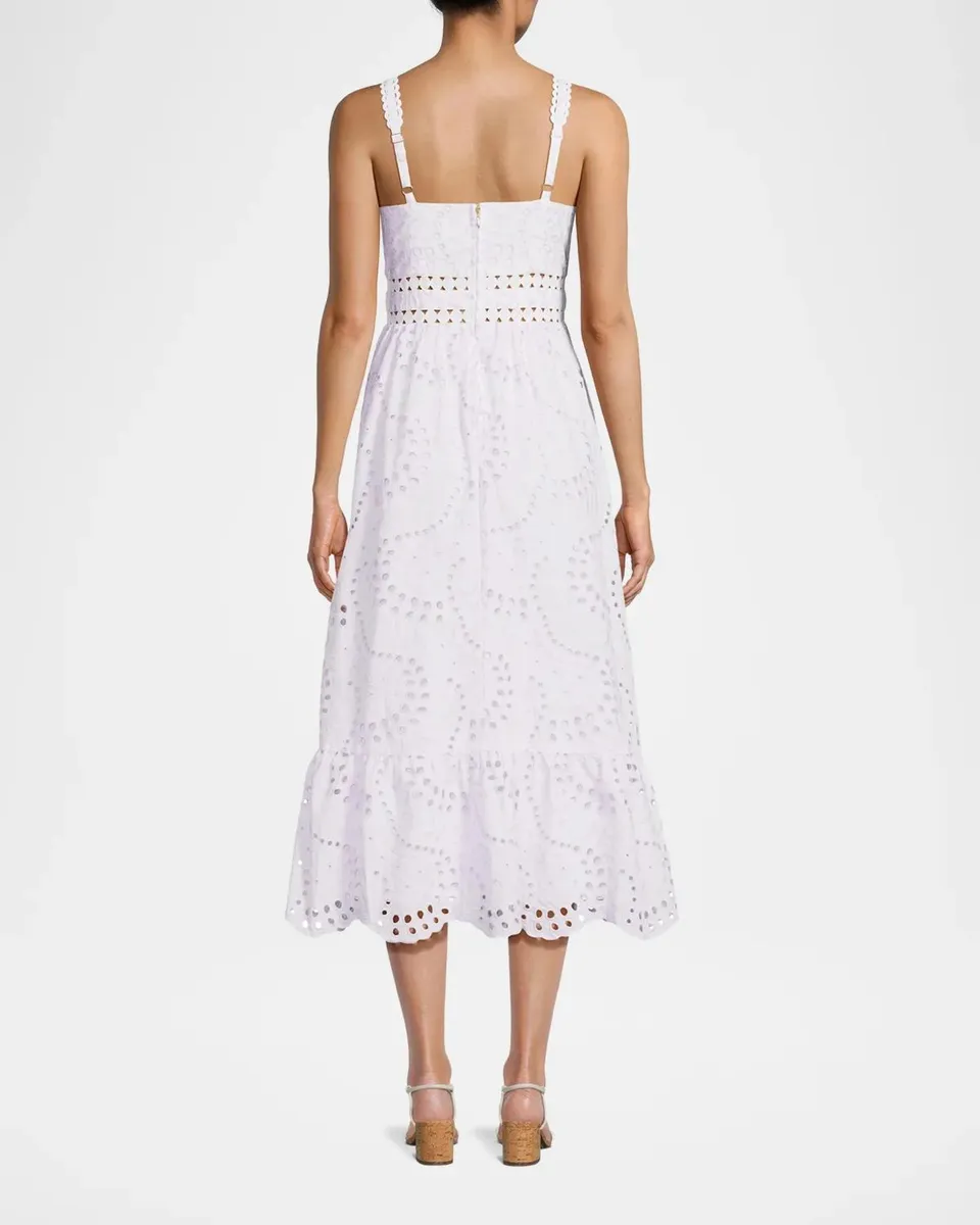 Lilly Pulitzer Tiah Eyelet Midi-Dress | Thumbnail 3 Lilly Pulitzer Tiah Eyelet Midi-Dress | Thumbnail 3