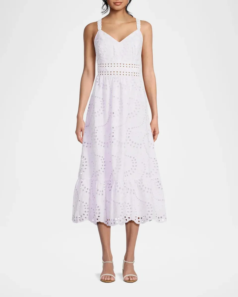Lilly Pulitzer Tiah Eyelet Midi-Dress | Thumbnail 4 Lilly Pulitzer Tiah Eyelet Midi-Dress | Thumbnail 4