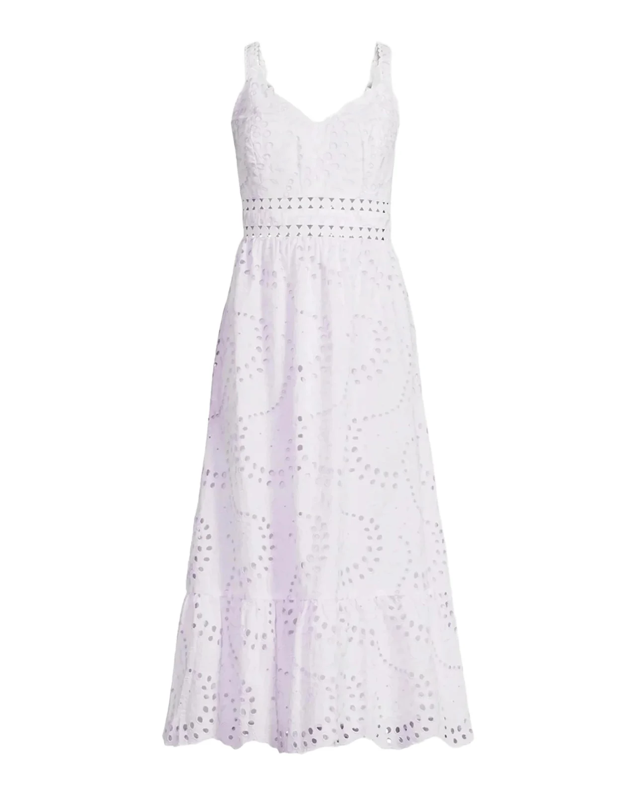 Tiah Eyelet Midi-Dress