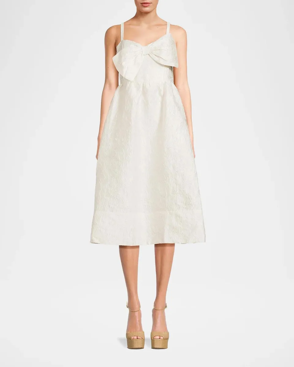 Lilly Pulitzer Ellara Jacquard Bow Midi-Dress | Thumbnail 4