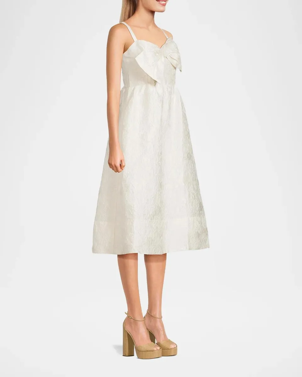 Lilly Pulitzer Ellara Jacquard Bow Midi-Dress | Thumbnail 6