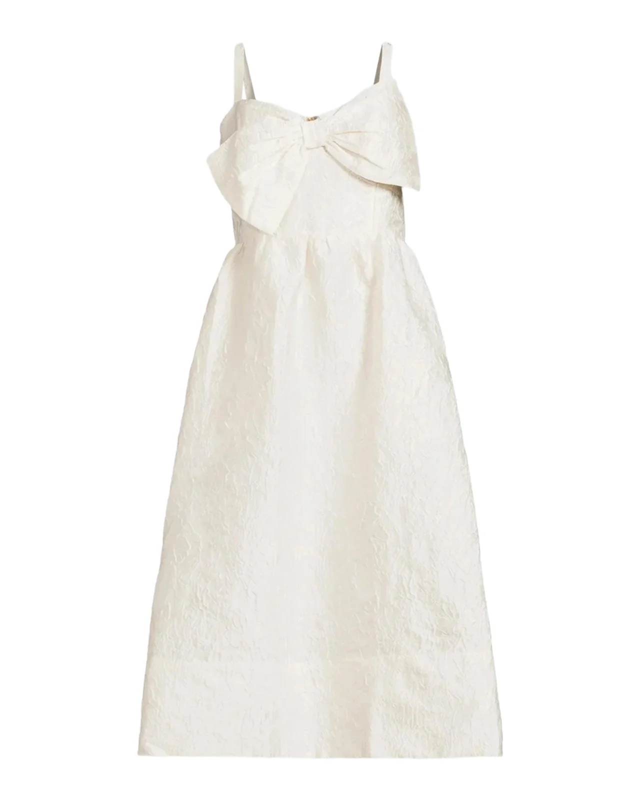 Ellara Jacquard Bow Midi-Dress