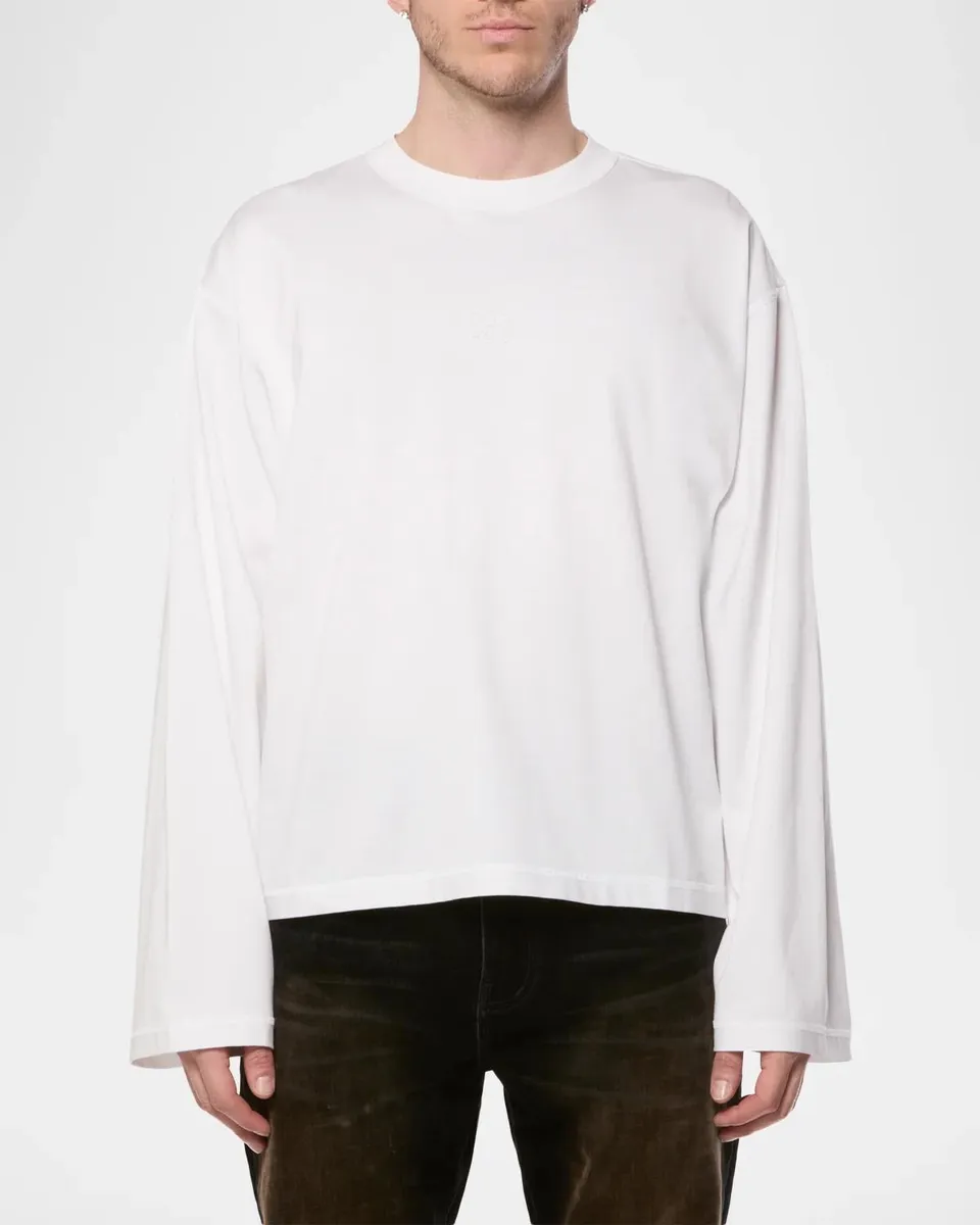 PURPLE Men's Tonal Logo Long-Sleeve T-Shirt | Thumbnail 3 PURPLE Men's Tonal Logo Long-Sleeve T-Shirt | Thumbnail 3
