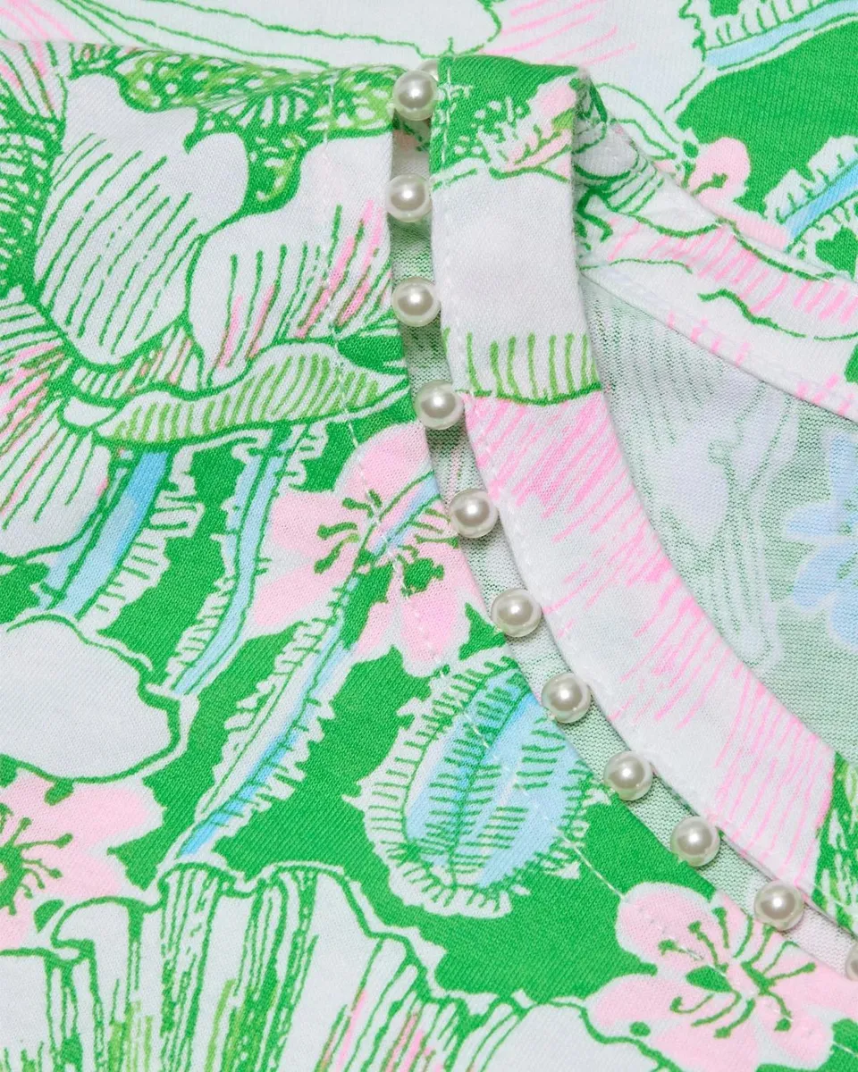 Lilly Pulitzer Floral Cotton Embellished Midi-Dress | Thumbnail 6