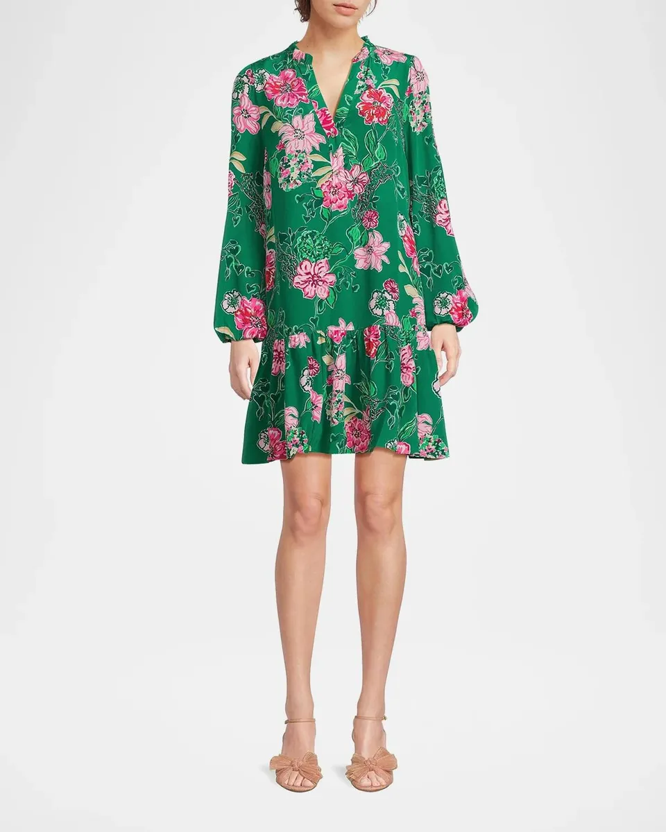 Lilly Pulitzer Evaline Floral Silk Dress | Thumbnail 2 Lilly Pulitzer Evaline Floral Silk Dress | Thumbnail 2