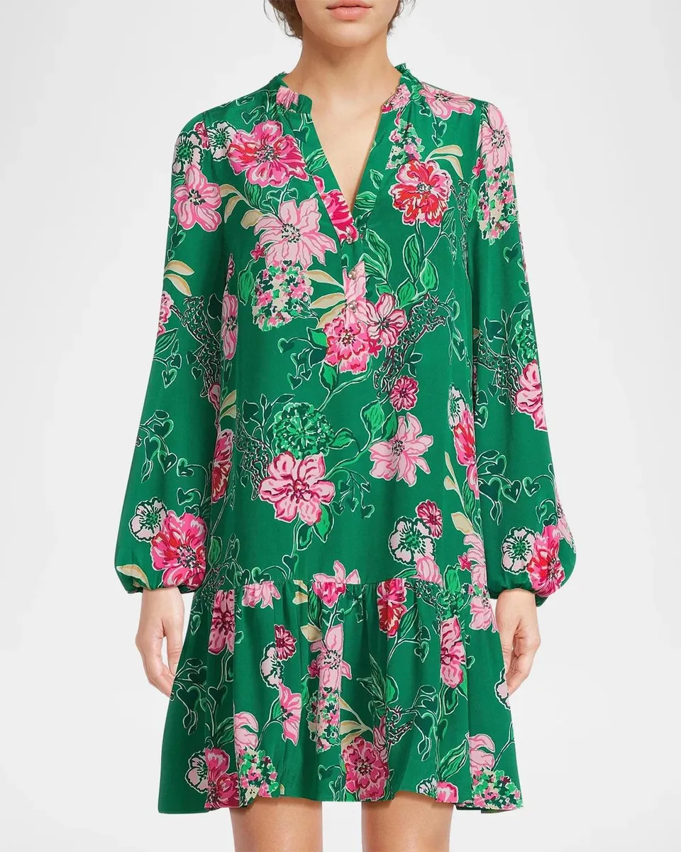 Lilly Pulitzer Evaline Floral Silk Dress | Thumbnail 4 Lilly Pulitzer Evaline Floral Silk Dress | Thumbnail 4