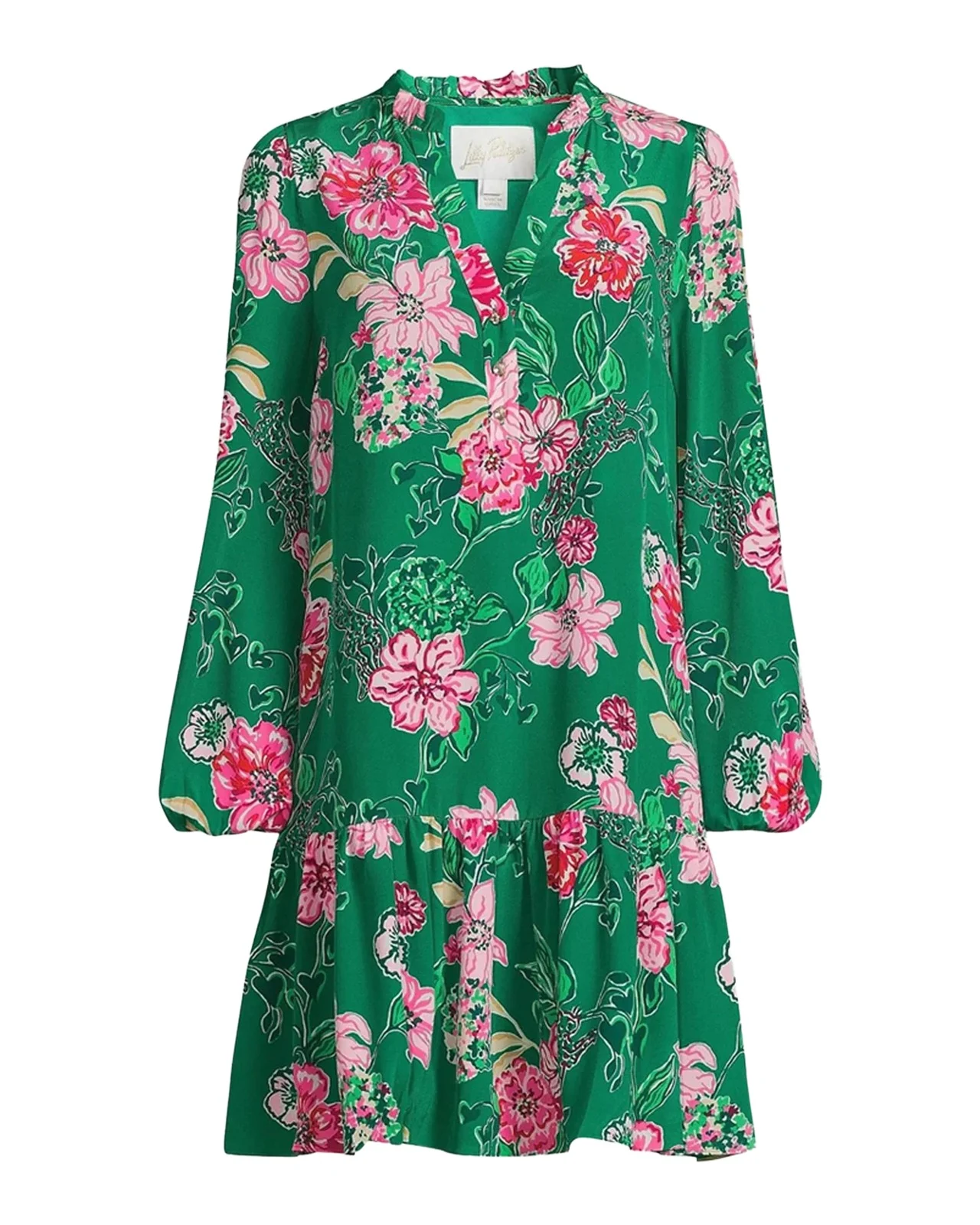 Evaline Floral Silk Dress Evaline Floral Silk Dress