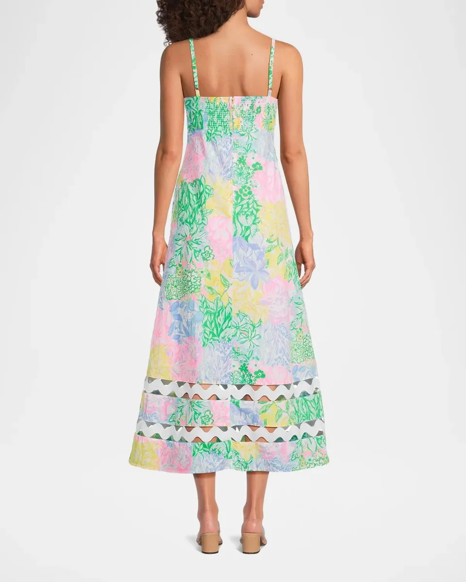 Lilly Pulitzer Haliey Floral Cotton Midi-Dress | Thumbnail 3 Lilly Pulitzer Haliey Floral Cotton Midi-Dress | Thumbnail 3