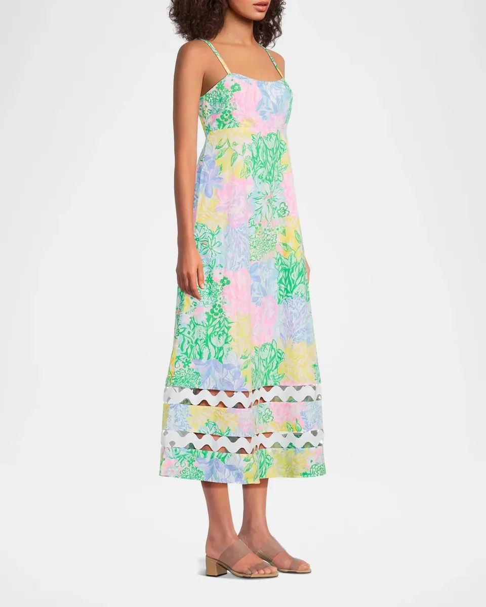 Lilly Pulitzer Haliey Floral Cotton Midi-Dress | Thumbnail 6 Lilly Pulitzer Haliey Floral Cotton Midi-Dress | Thumbnail 6