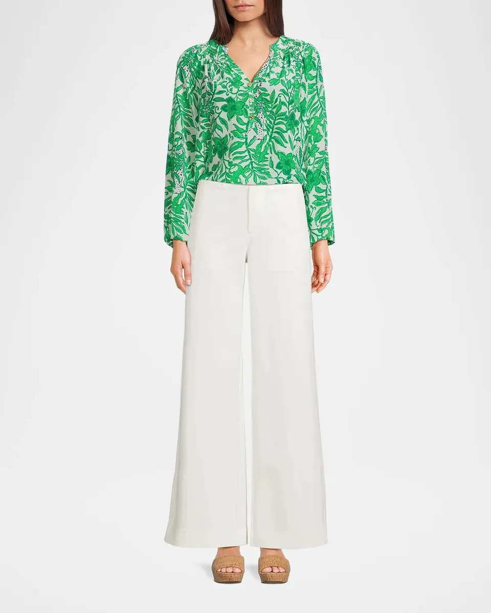 Lilly Pulitzer Elsa Leafy Silk Top | Thumbnail 2 Lilly Pulitzer Elsa Leafy Silk Top | Thumbnail 2
