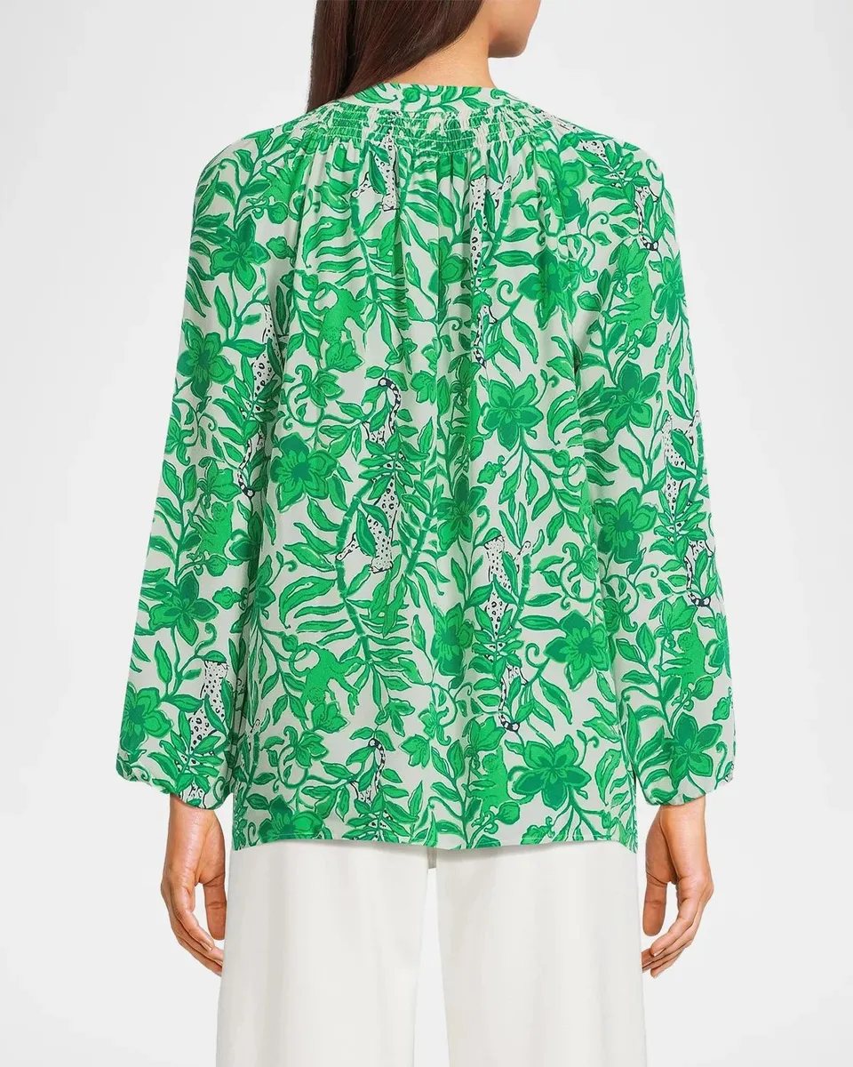 Lilly Pulitzer Elsa Leafy Silk Top | Thumbnail 3 Lilly Pulitzer Elsa Leafy Silk Top | Thumbnail 3