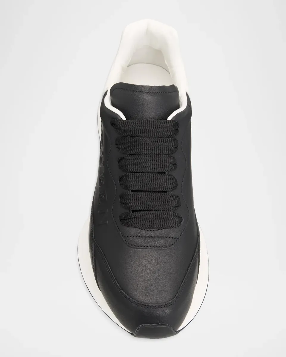 Alexander McQueen Men's Sprint Leather Runner Sneakers | Thumbnail 3
