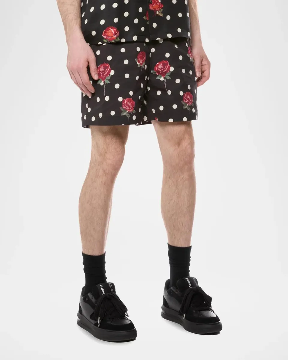 PURPLE Men's All Around Printed Swim Shorts | Thumbnail 5