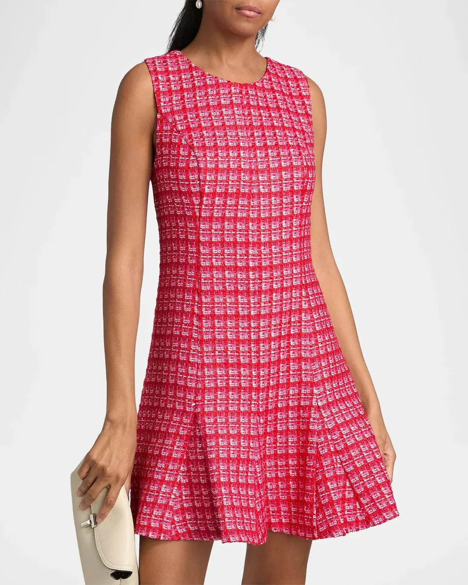Lilly Pulitzer Enya Bouclé Grid Minidress | Thumbnail 4 Lilly Pulitzer Enya Bouclé Grid Minidress | Thumbnail 4