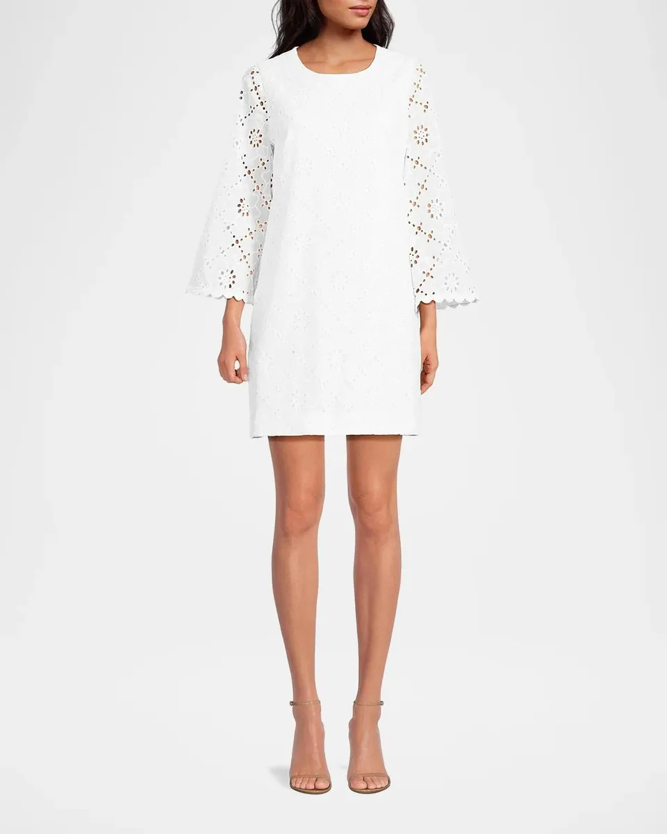 Lilly Pulitzer Richie Cotton Eyelet Shift Minidress | Thumbnail 2 Lilly Pulitzer Richie Cotton Eyelet Shift Minidress | Thumbnail 2