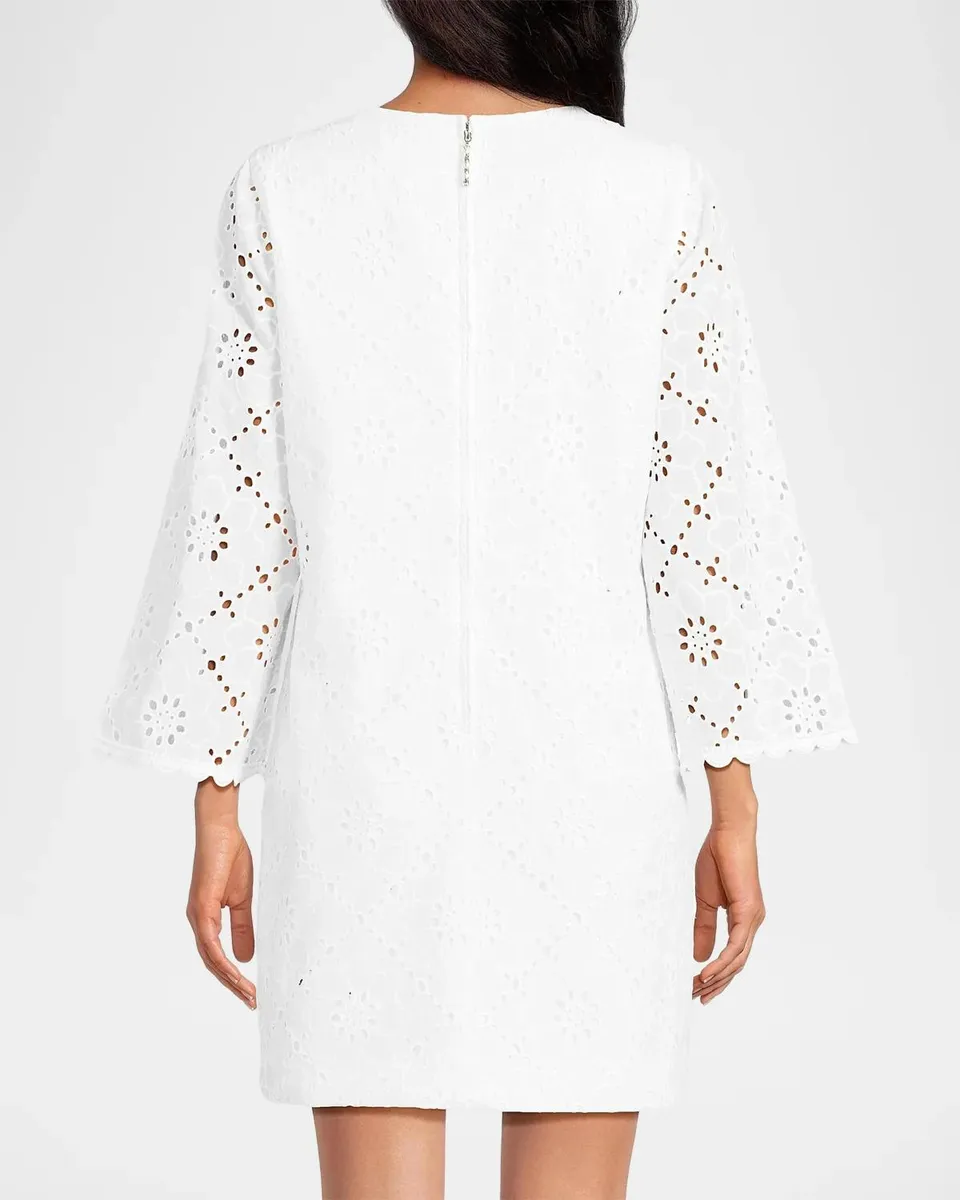 Lilly Pulitzer Richie Cotton Eyelet Shift Minidress | Thumbnail 3 Lilly Pulitzer Richie Cotton Eyelet Shift Minidress | Thumbnail 3