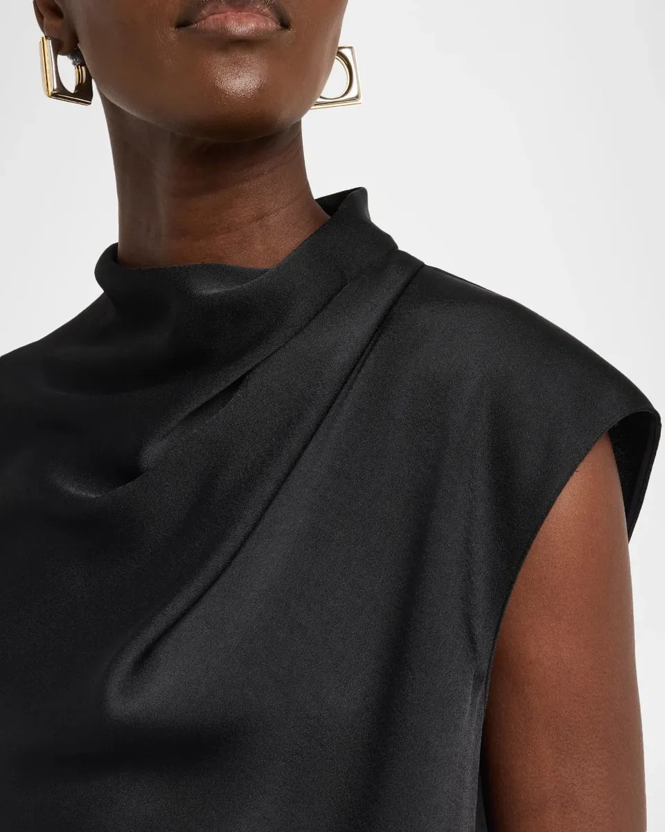 Vince Draped Cowl-Neck Midi Dress | Thumbnail 5 Vince Draped Cowl-Neck Midi Dress | Thumbnail 5