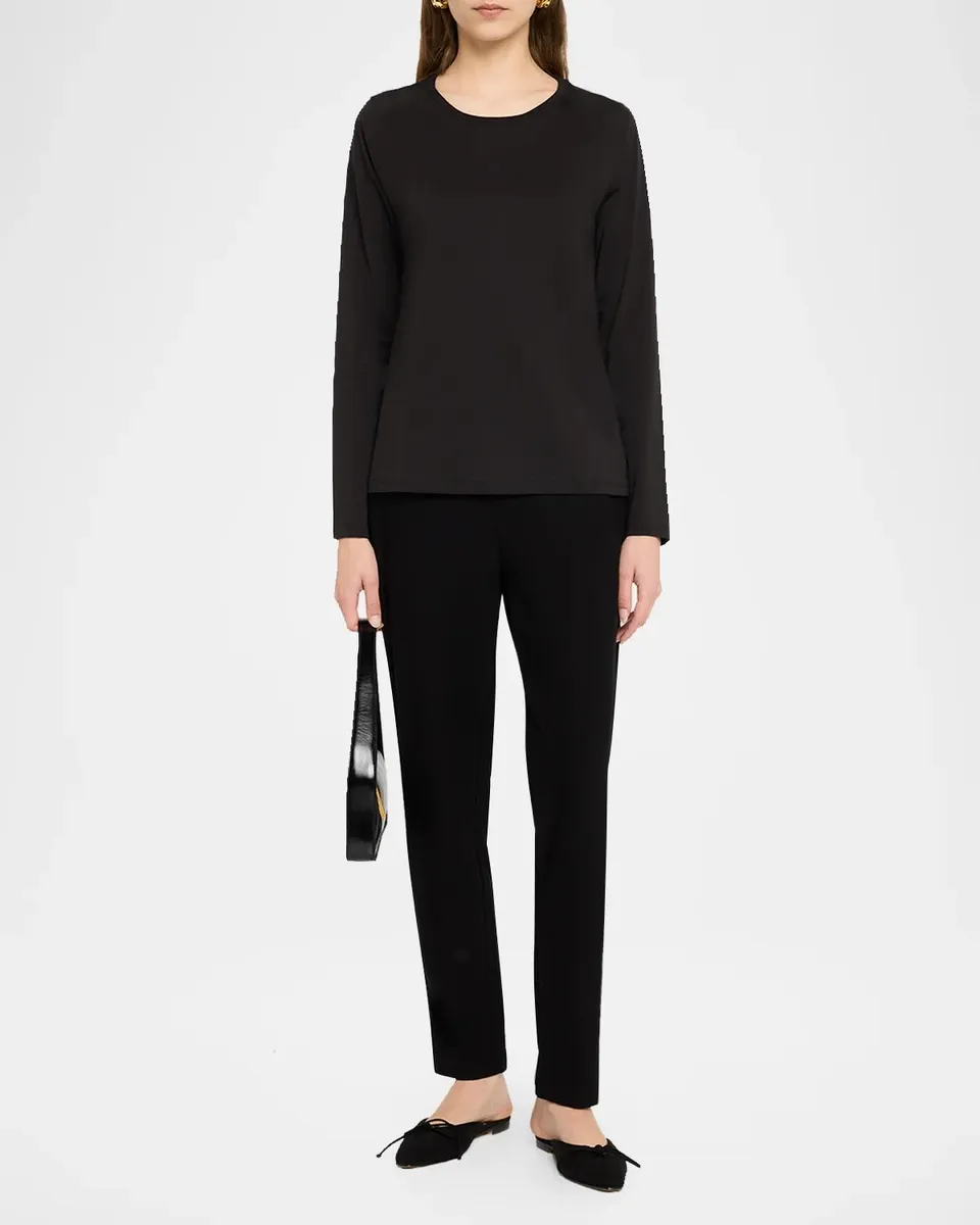 Eileen Fisher Round-Neck Long-Sleeve Tee | Thumbnail 2 Eileen Fisher Round-Neck Long-Sleeve Tee | Thumbnail 2